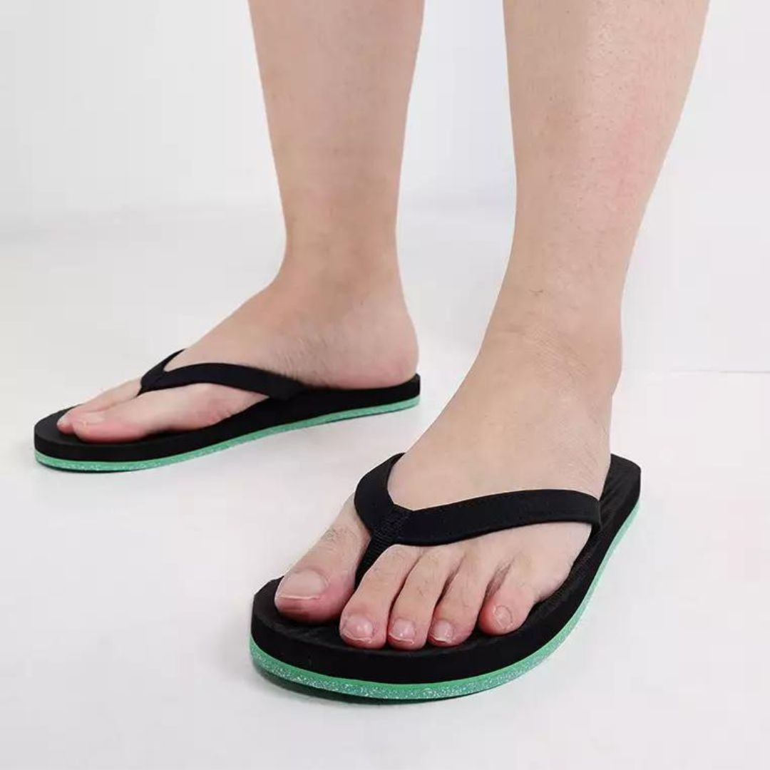 Indosole Women’s Flip Flops Sneaker Sole - Sea Salt Lime