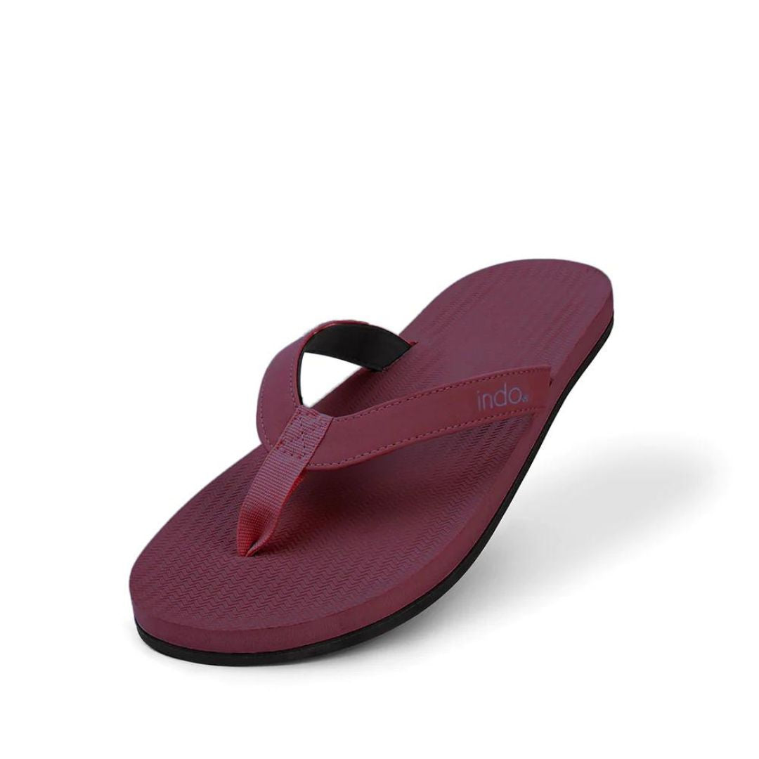Indosole Women’s Flip Flops - Burgundy