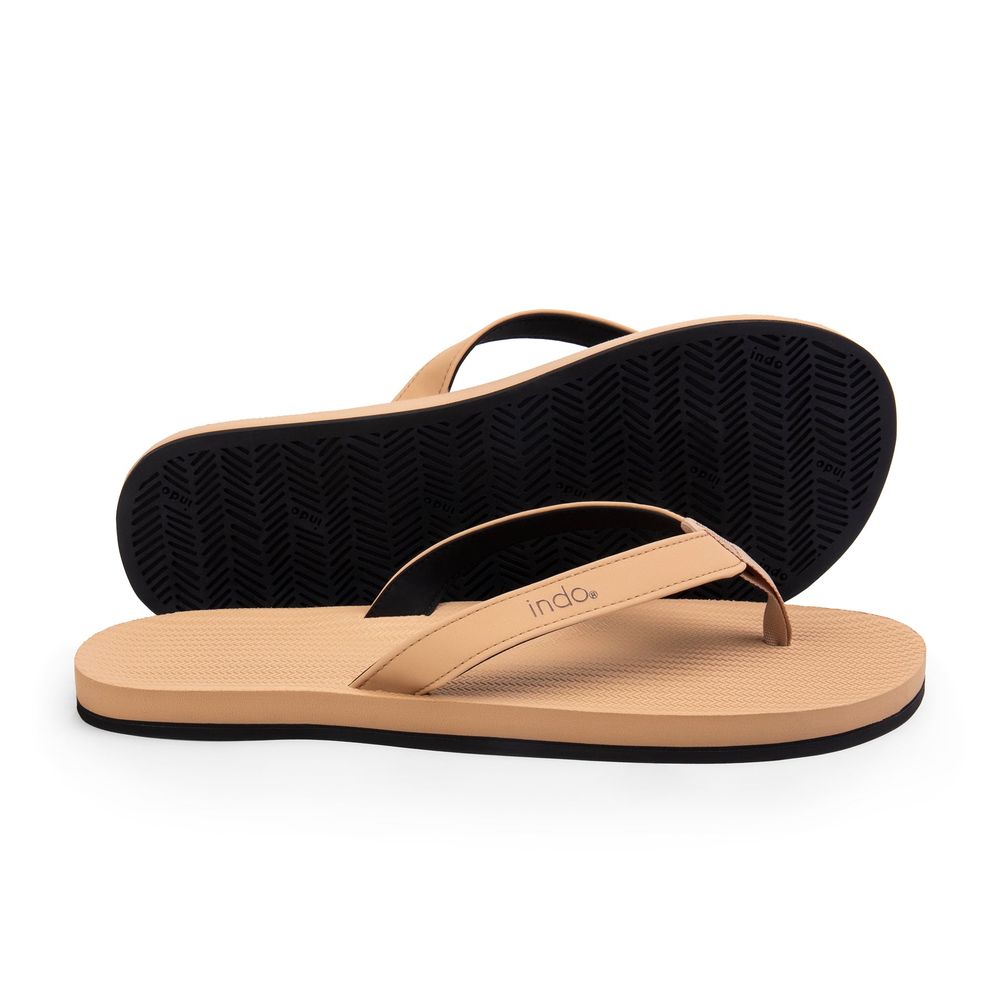 Indosole Men’s Flip Flops - Soil Light