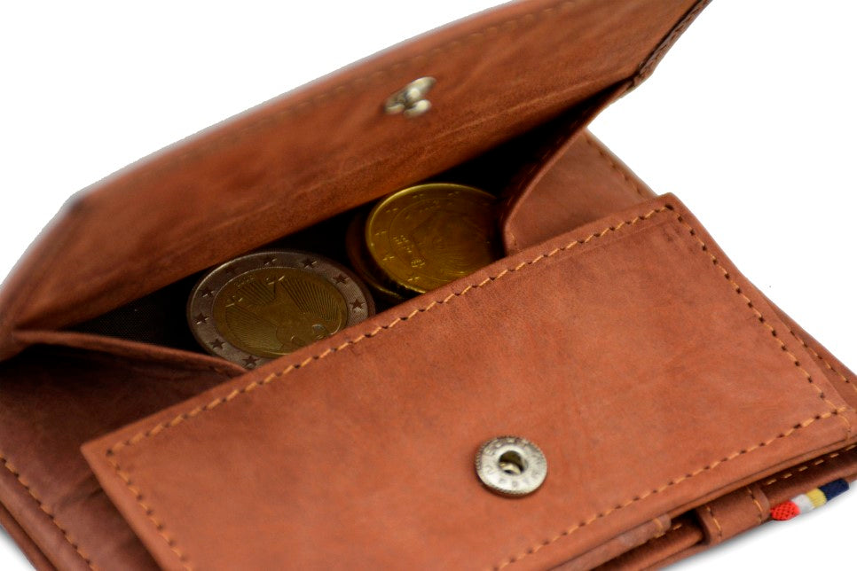 Essenziale Magic Coin Wallet - Java Brown