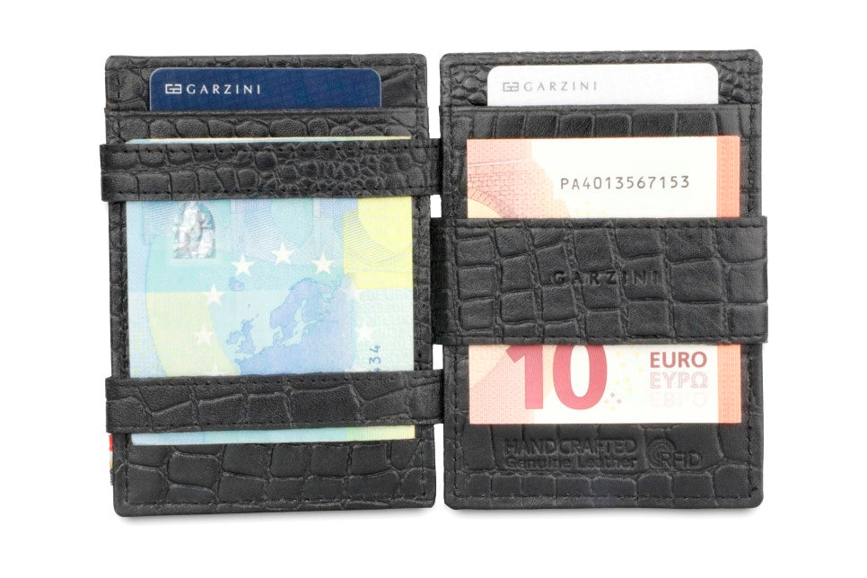 Essenziale Magic Wallet - Croc Black