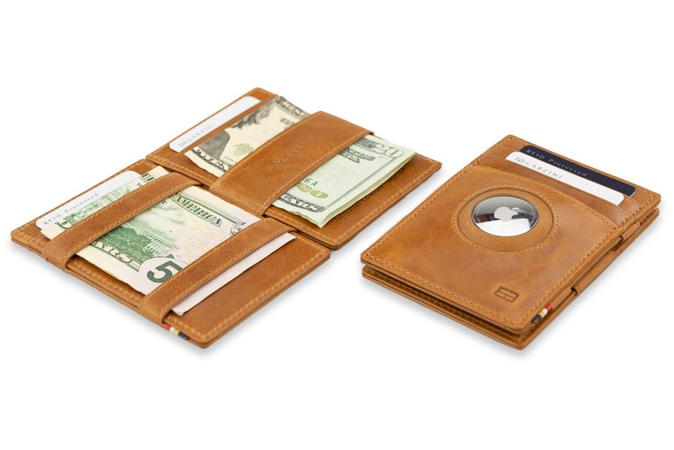 Essenziale Magic Wallet Airtag - Brushed Cognac