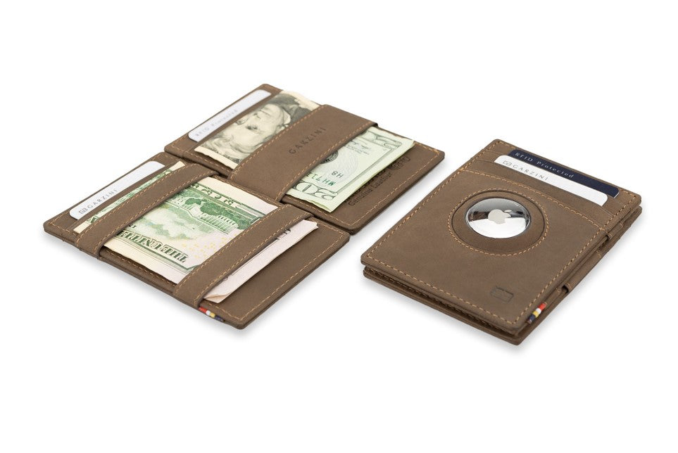Essenziale Magic Wallet Airtag - Java Brown