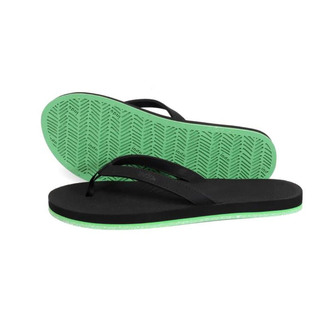 Indosole Women’s Flip Flops Sneaker Sole - Sea Salt Lime