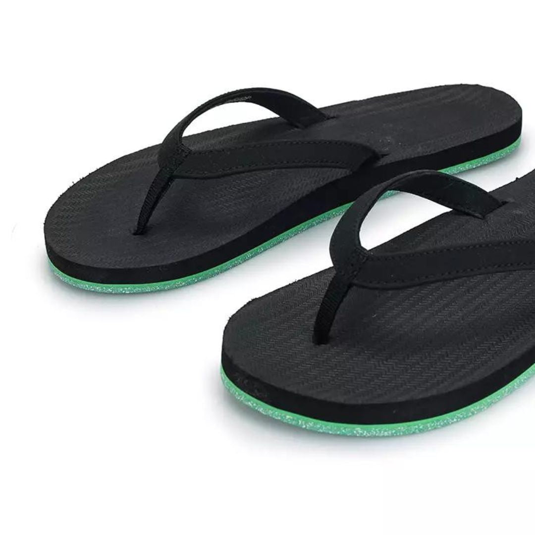 Indosole Women’s Flip Flops Sneaker Sole - Sea Salt Lime