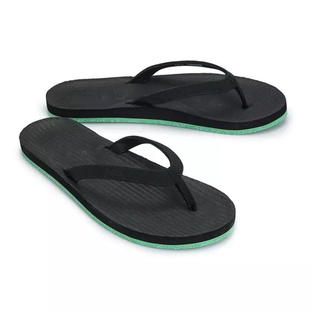 Indosole Women’s Flip Flops Sneaker Sole - Sea Salt Lime