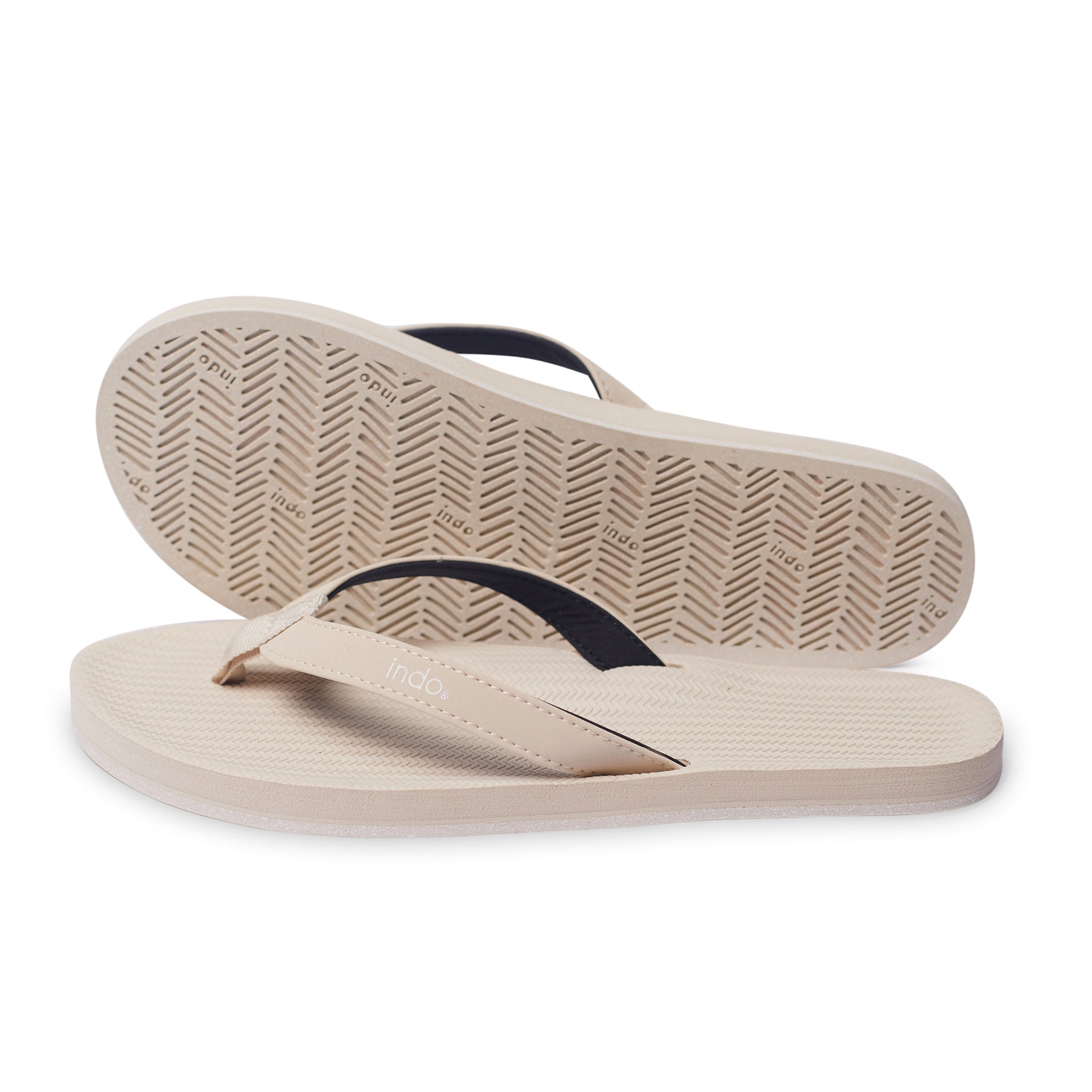 Indosole Women’s Flip Flops Sneaker Sole - Sea Salt