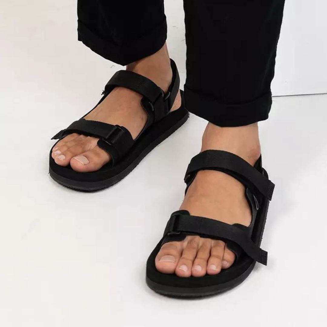 Indosole x Hijack Men’s Recycled Adventure Sandal - Black