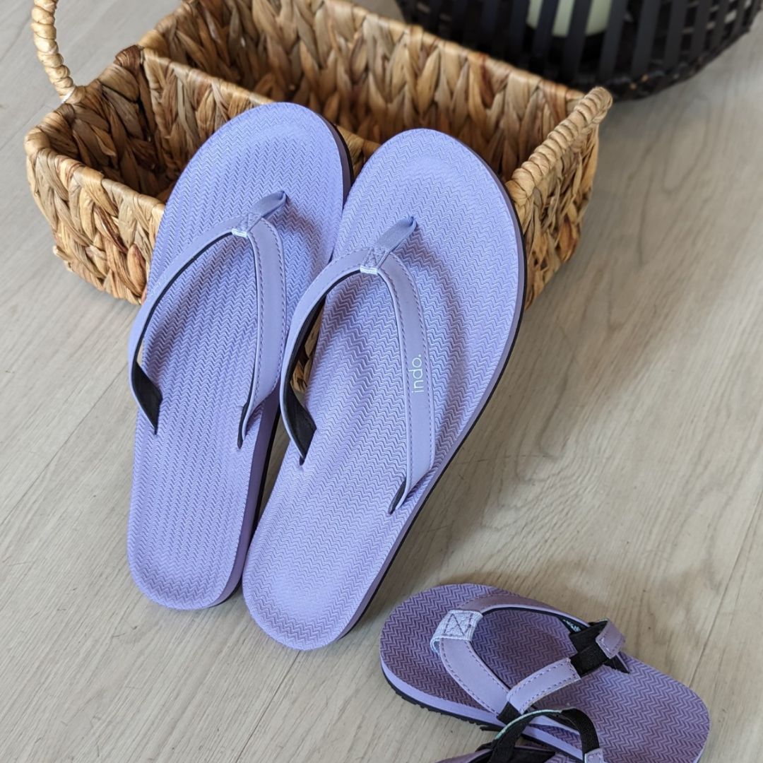 Indosole Women’s Flip Flops - Lilac