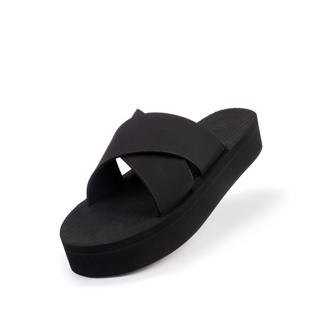 Women's Cross Platform Sandals – Black