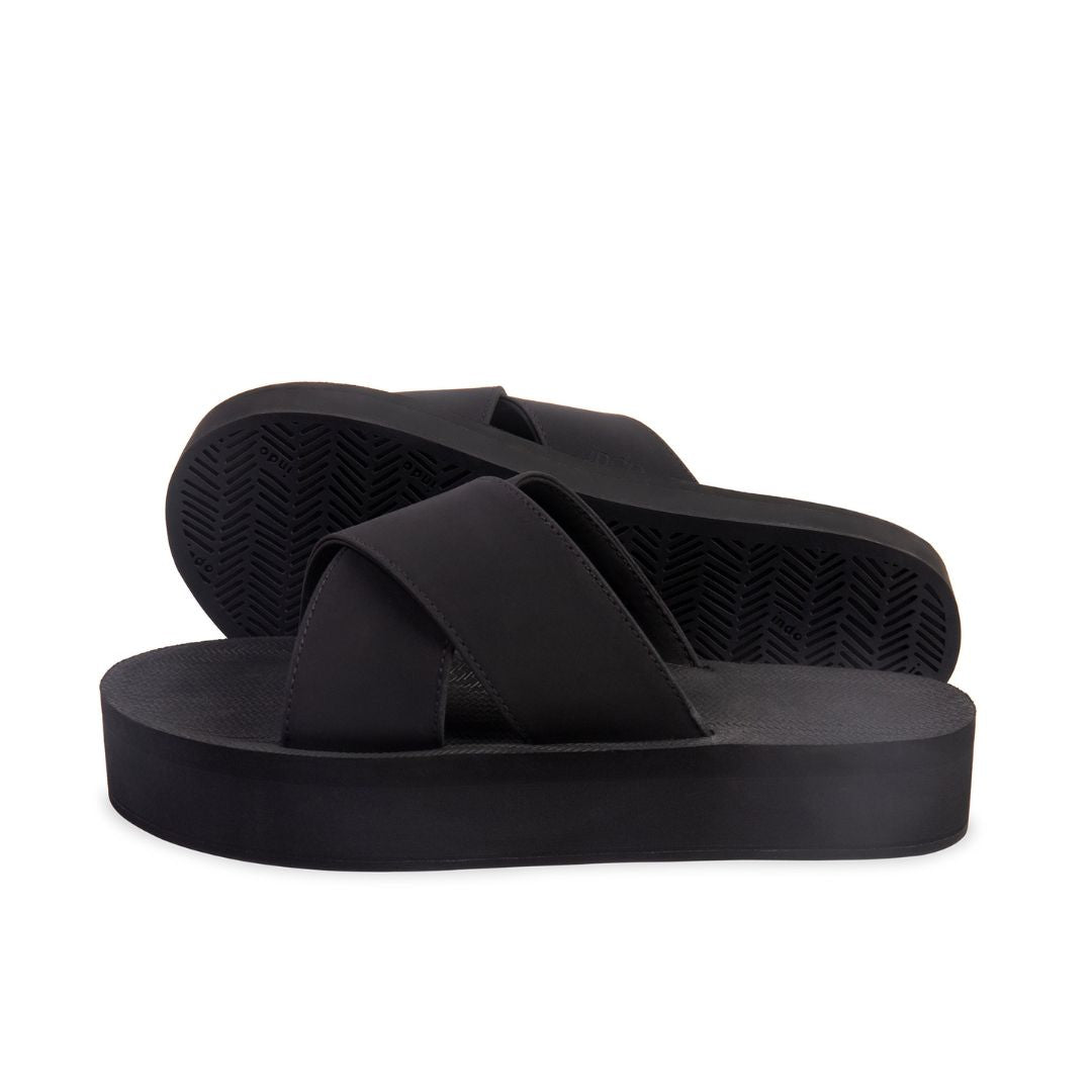 Women's Cross Platform Sandals – Black