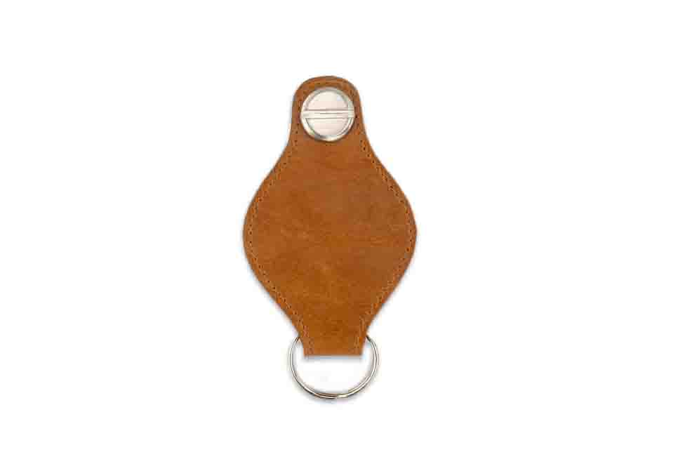 Lusso Airtag Key Holder - Brushed Cognac