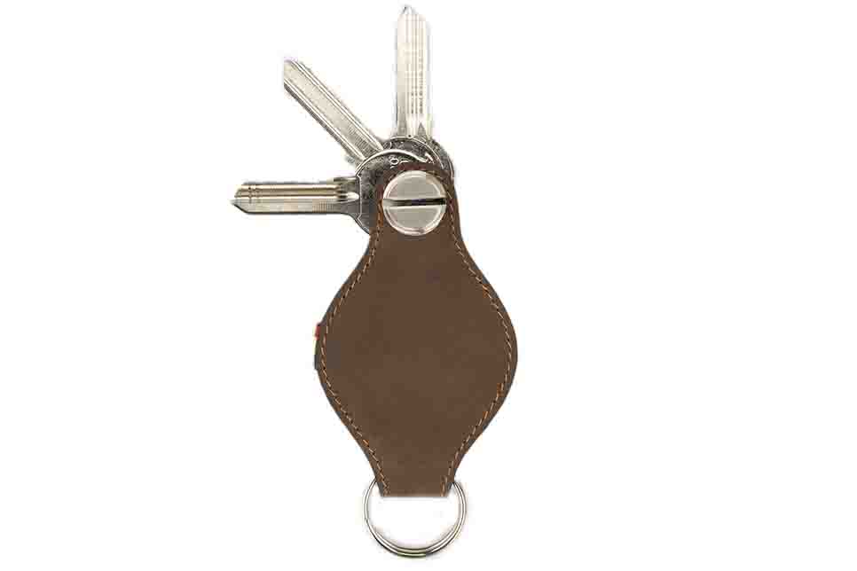 Lusso Airtag Key Holder - Java Brown