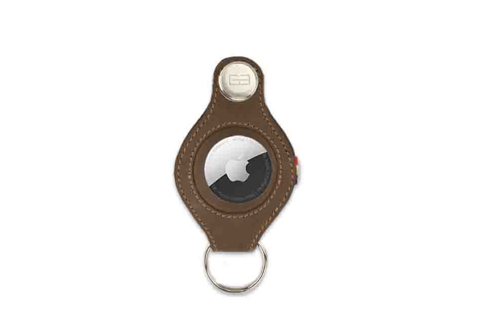 Lusso Airtag Key Holder - Java Brown