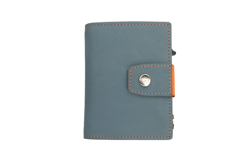 Metal Wallet - Blue Orange