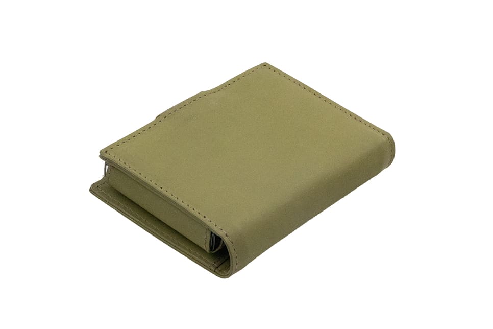 Metal Wallet - Olive Green Brown