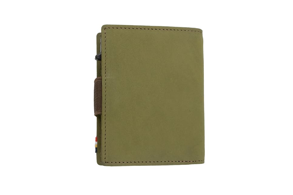 Metal Wallet - Olive Green Brown