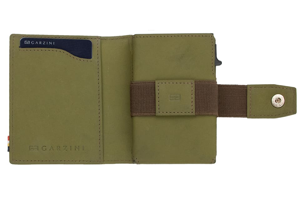 Metal Wallet - Olive Green Brown