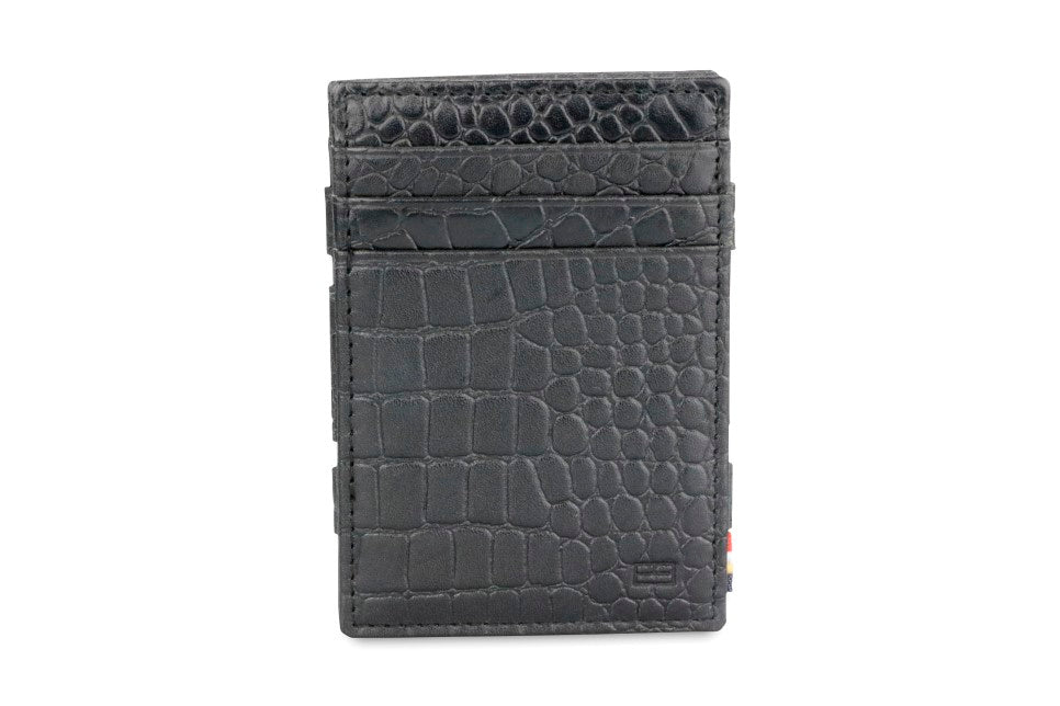Essenziale Magic Coin Wallet - Croc Black