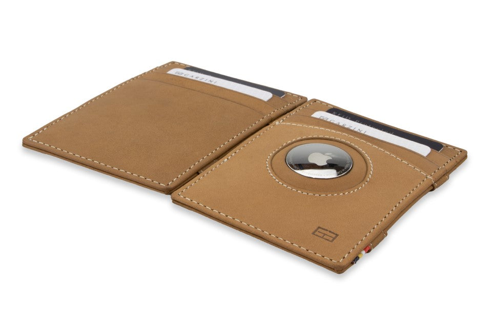 Essenziale Magic Wallet Airtag - Camel Brown