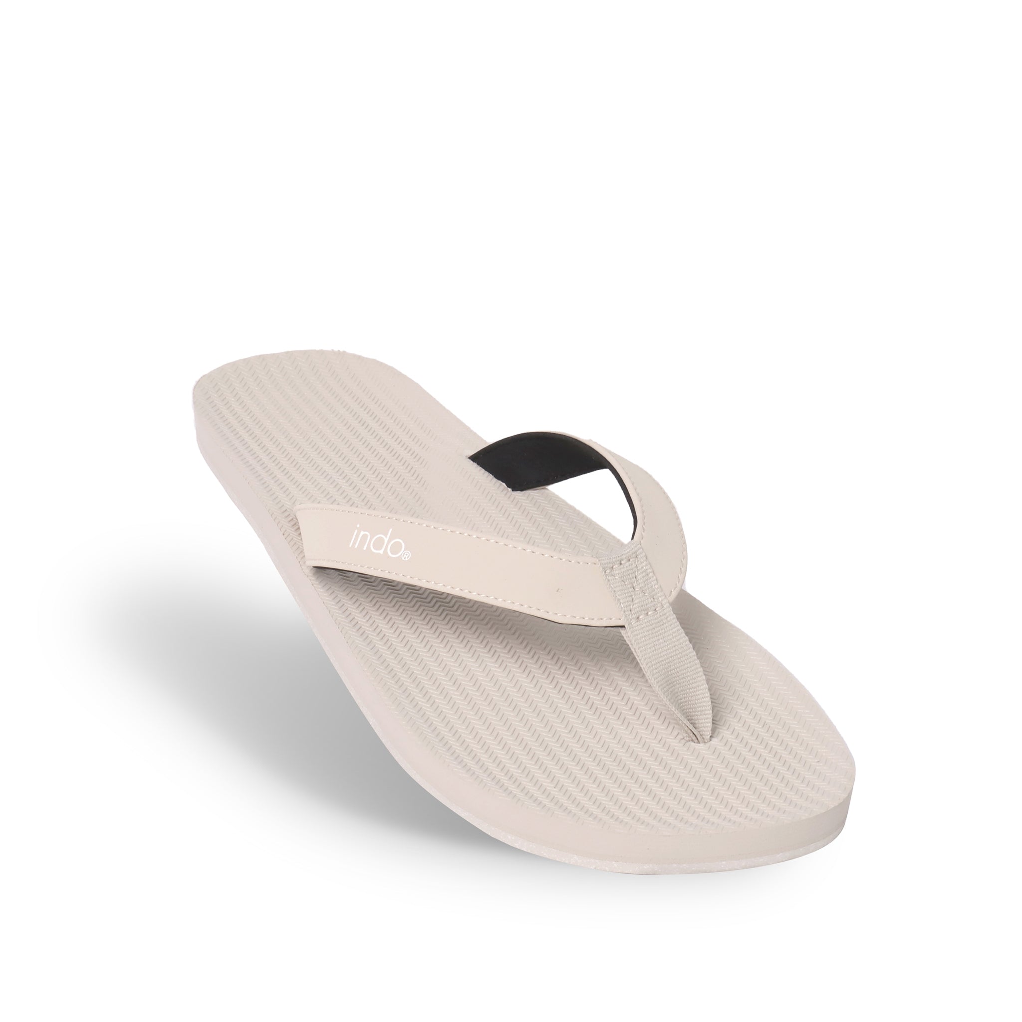 Indosole Men’s Flip Flops Sneaker Sole - Sea Salt White