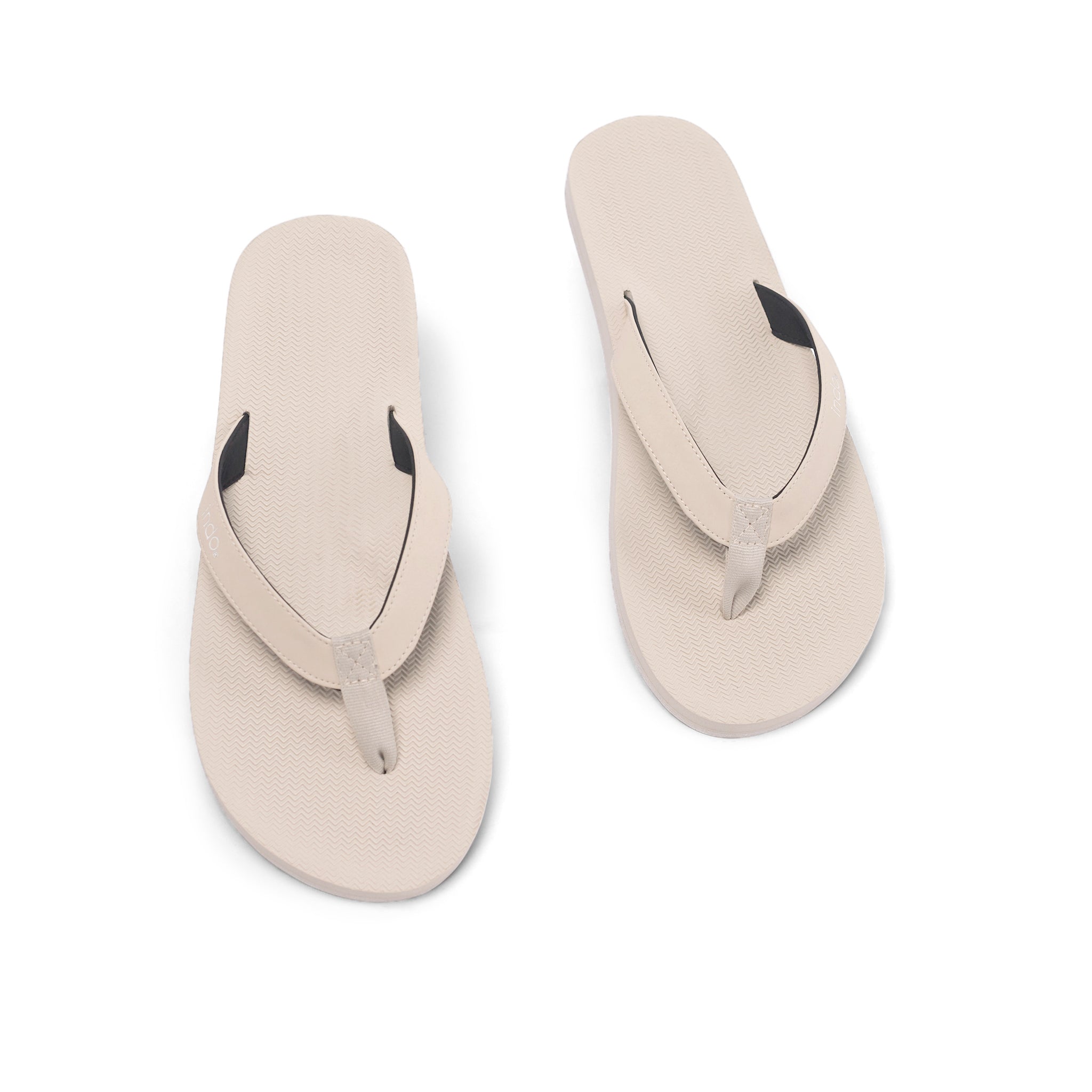 Indosole Men’s Flip Flops Sneaker Sole - Sea Salt White