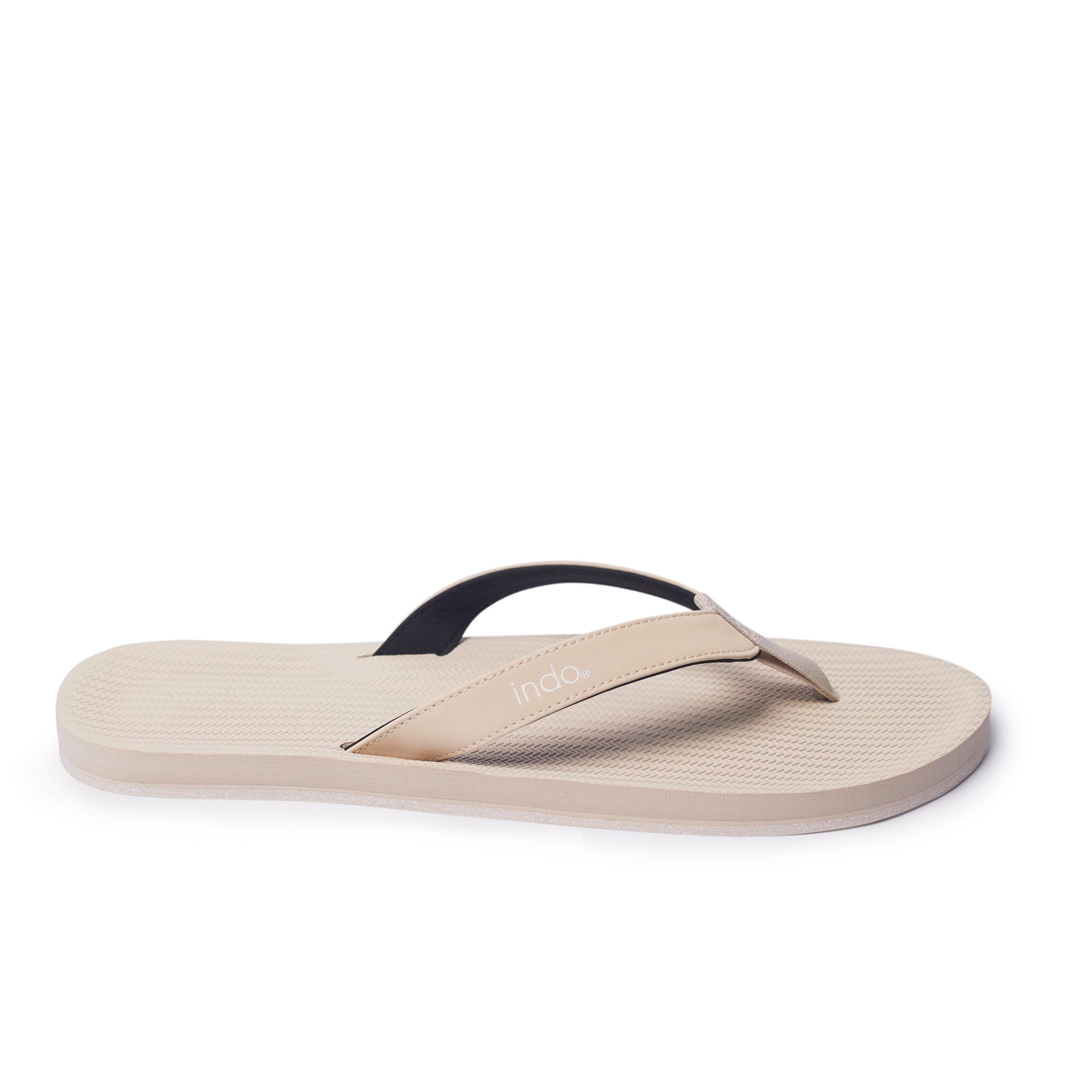 Indosole Men’s Flip Flops Sneaker Sole - Sea Salt White