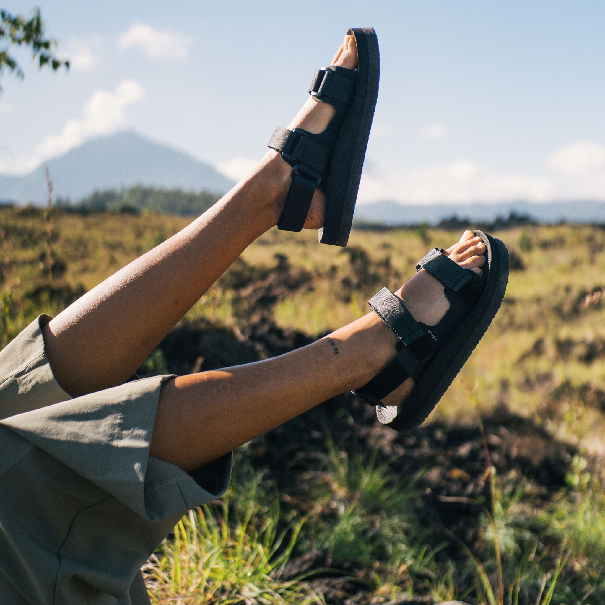 Indosole x Hijack Women’s Recycled Adventure Sandal - Black