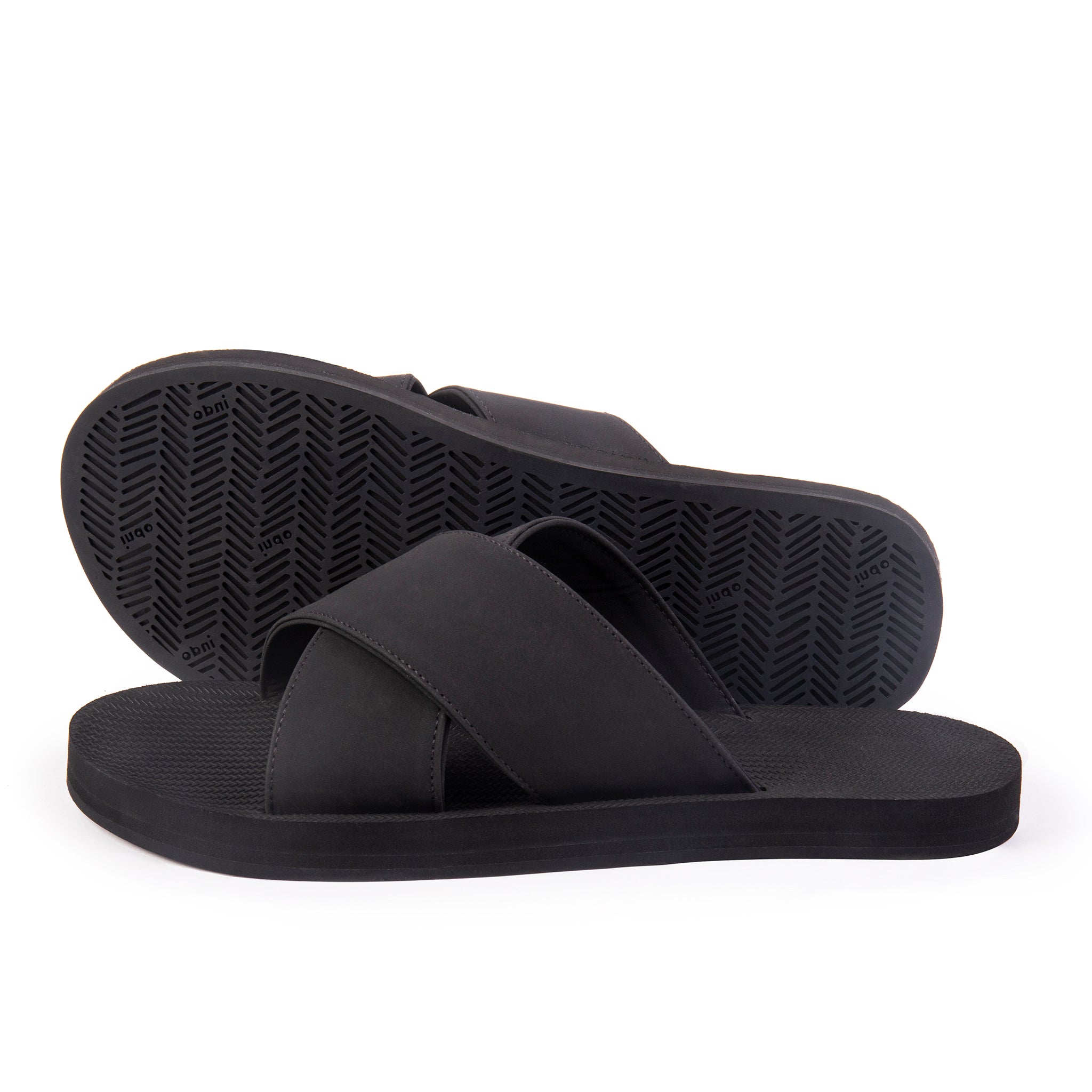 Women's Cross Sandals – Black