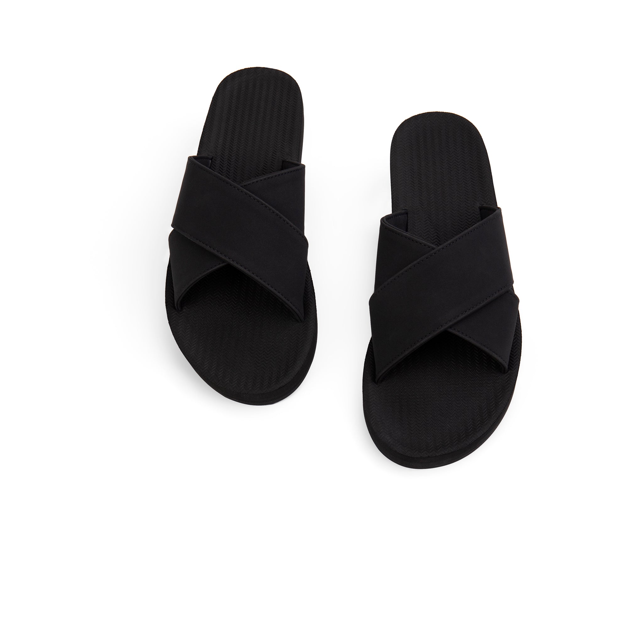 Women's Cross Sandals – Black