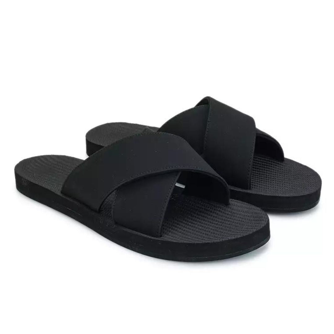 Women's Cross Sandals – Black