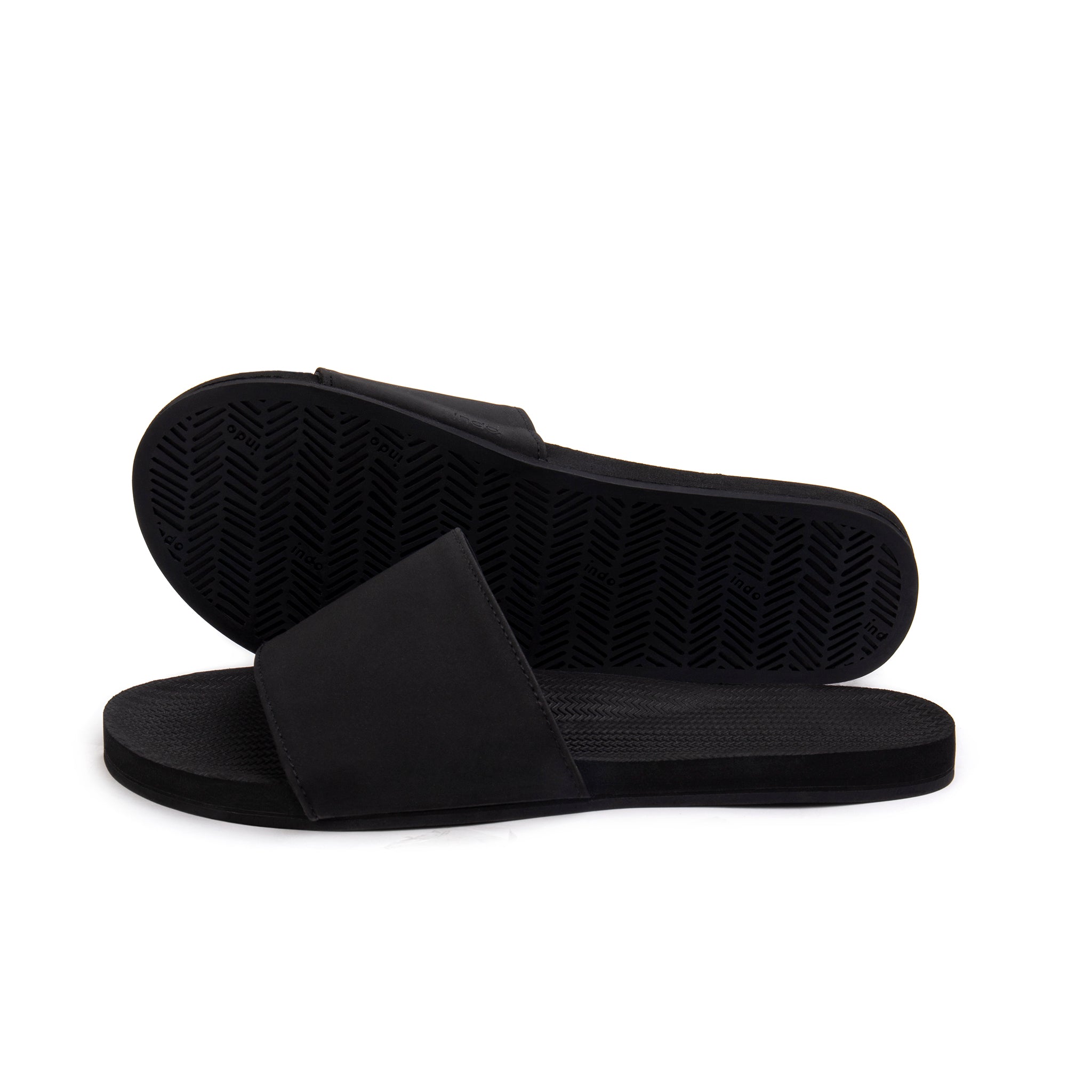 Women’s Slides Recycled Tyre Sole - Black