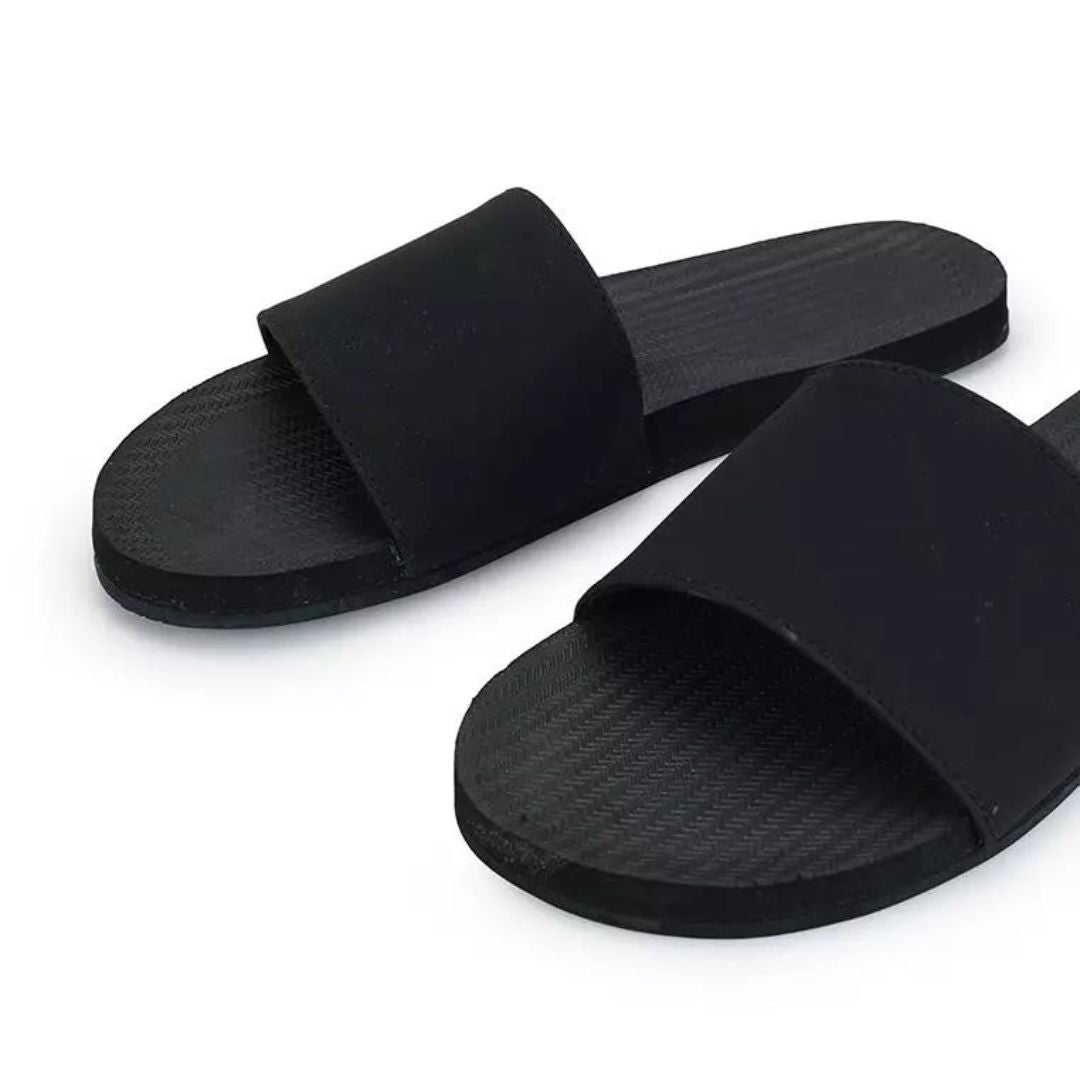 Women’s Slides Recycled Tyre Sole - Black