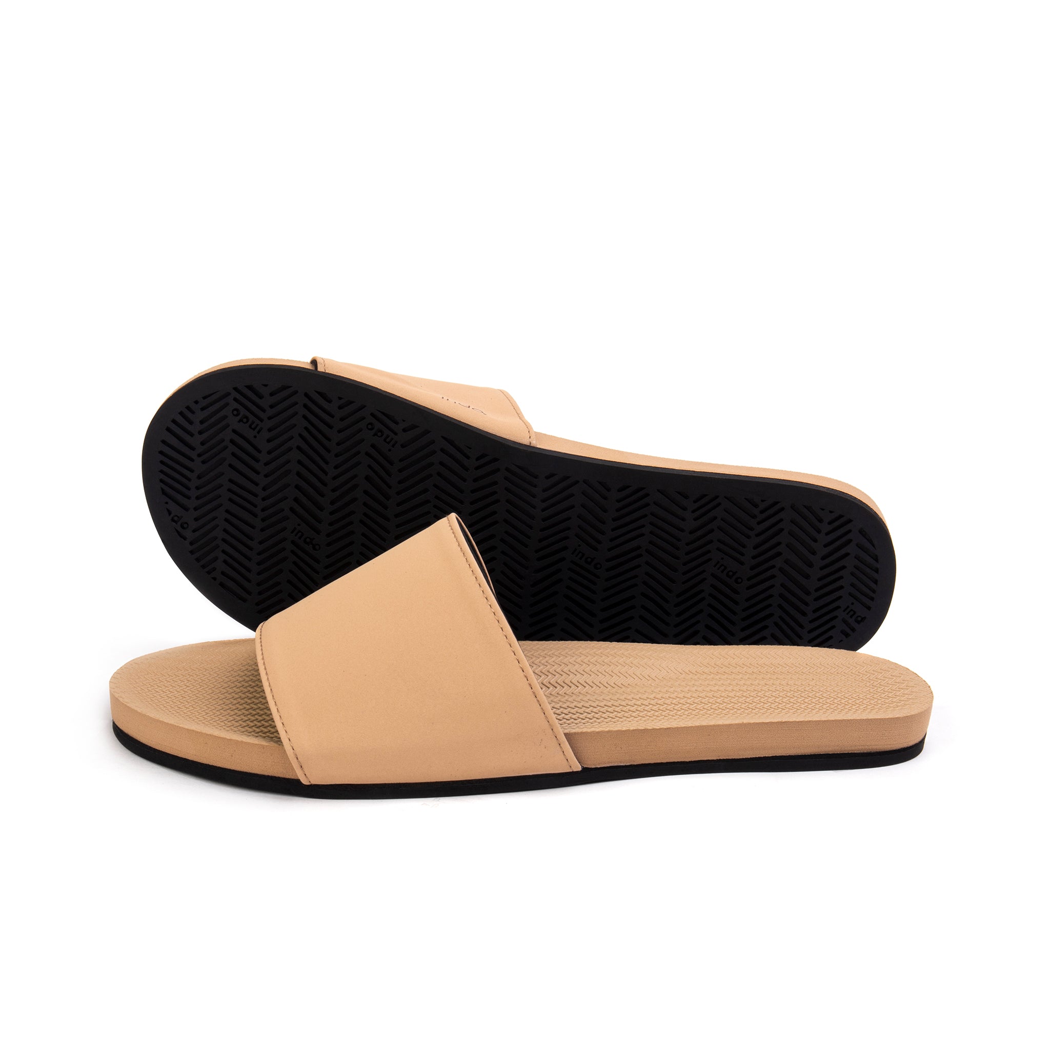 Women’s Slides Recycled Tyre Sole - Light Soil