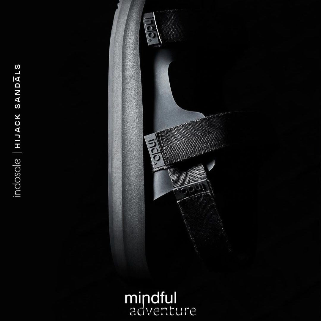 Indosole x Hijack Men’s Recycled Adventure Sandal - Black