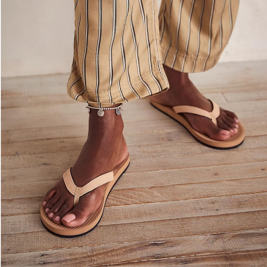 Indosole Women’s Flip Flops - Soil Light