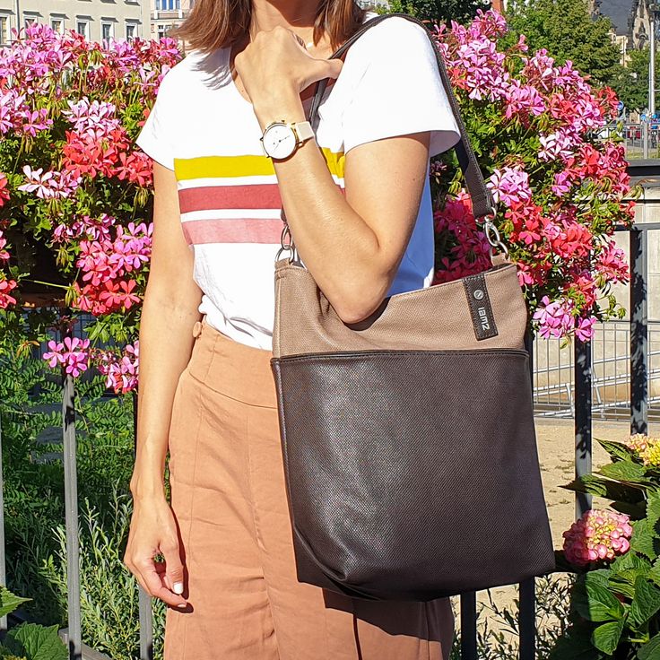 ZWEI Jana J12 Shoulder Bag - Nubuk Cappuccino