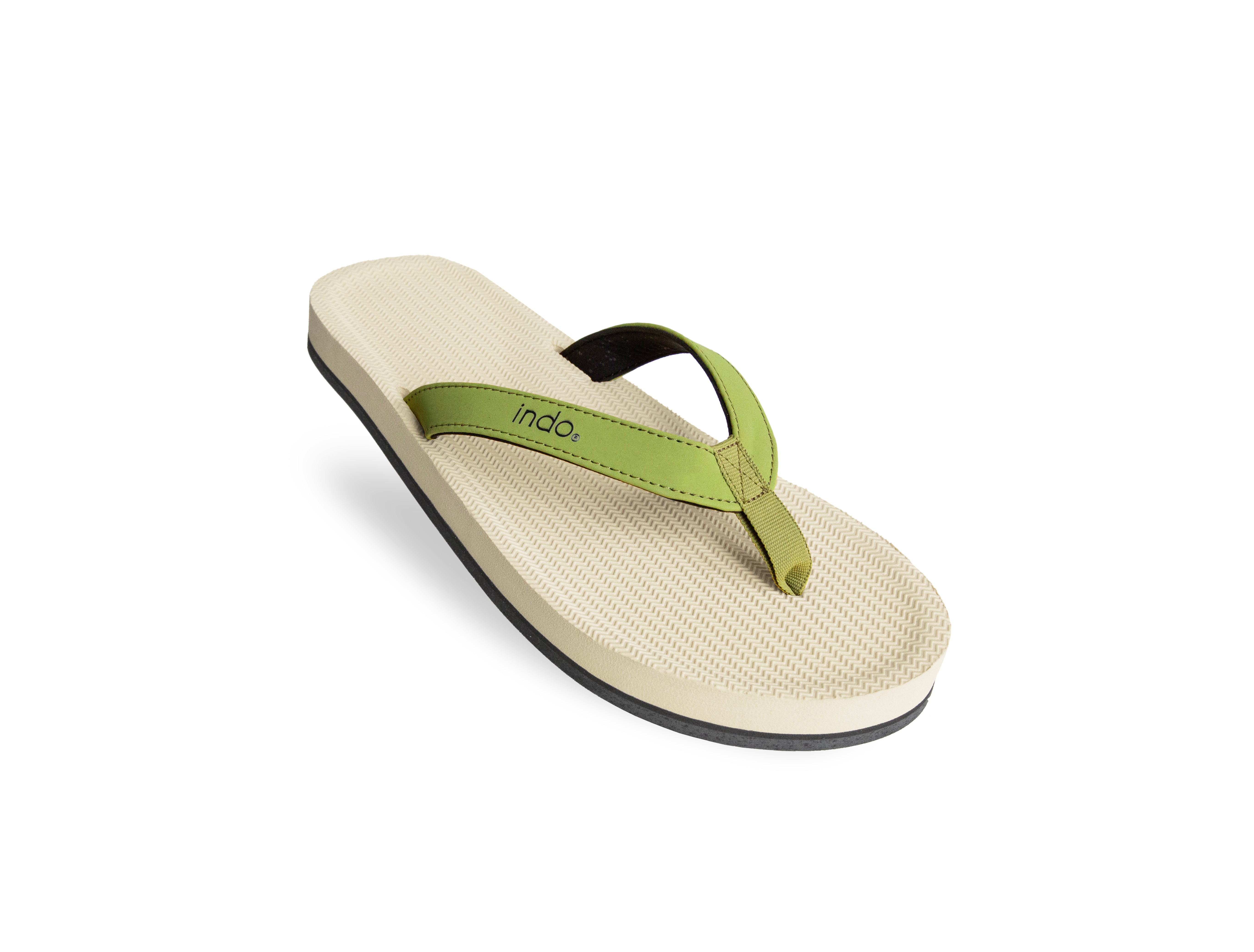 Indosole Men’s Flip Flops - Sea Salt Olive